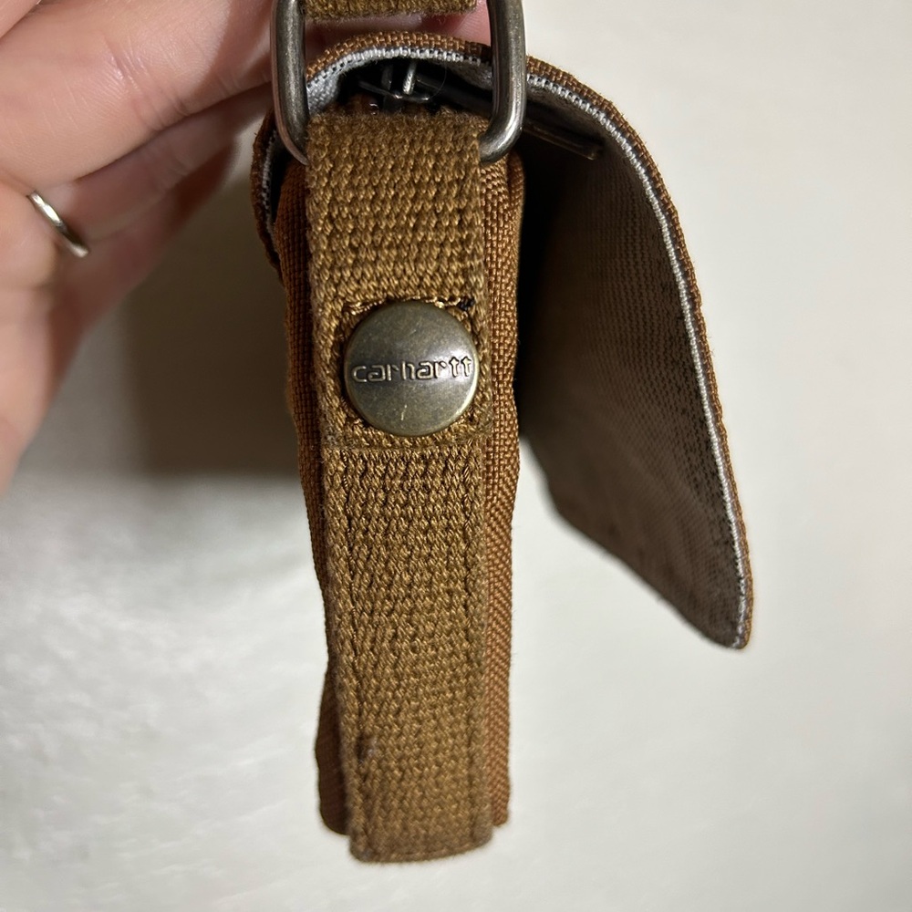 Carhartt Brown Canvas Messenger Crossbody Bag - Picture 3 of 5